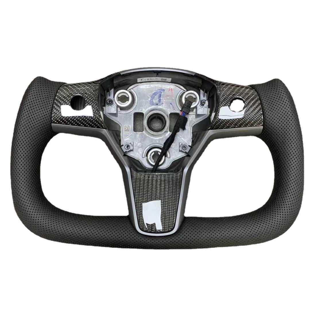 Aplicable a Tesla yugo volante fábrica modificado modelo 3/Y fábrica directa de fibra de carbono placa de aviones
