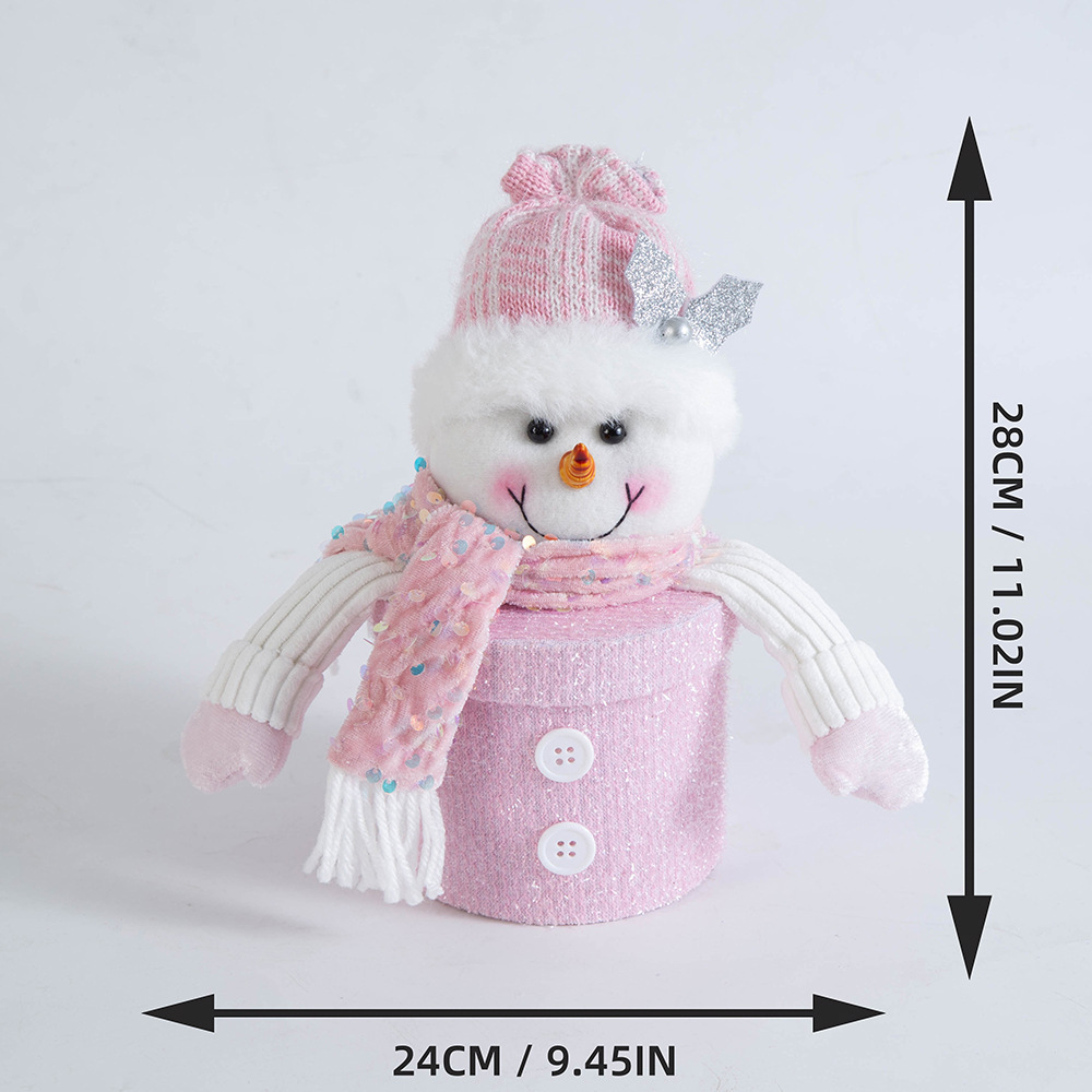 Transfronterizo nuevo caja de manzana de Navidad rosa viejo hombre de nieve alce caja de regalo de Navidad caja de regalo de dulces de Nochebuena