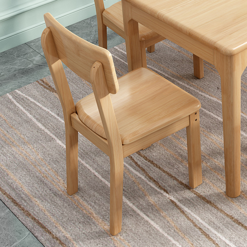 Sillas de madera maciza, sillas de comedor, sillas para el hogar al por mayor, sillas con respaldo, taburetes, escritorios, mesas y sillas de comedor, sencillas, totalmente de madera maciza