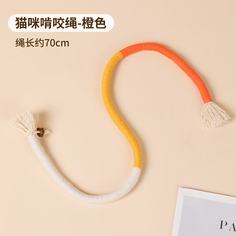 Cuerda de mordedura de gato diente molar limpieza auto-Hola alivio tapado durable cuerda de mordedura de gato artefacto molar Amazon al por mayor