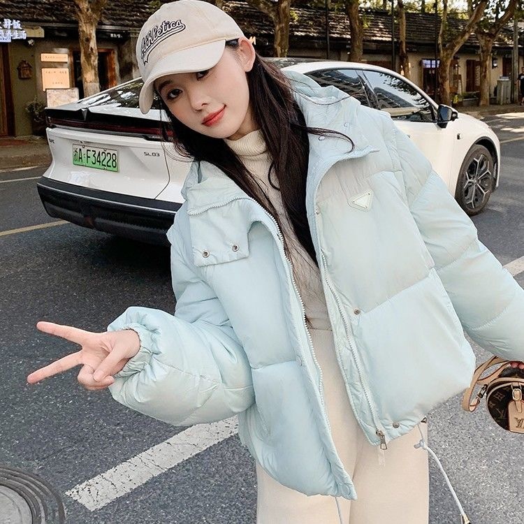 外贸可拆卸袖子羽绒棉服女冬季新款棉袄韩版宽松连帽棉衣短款外套|undefined