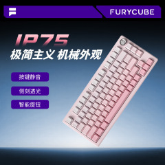 FURYCUBE IP75防水机械手感键盘电脑游戏电竞高颜值有线静音键盘