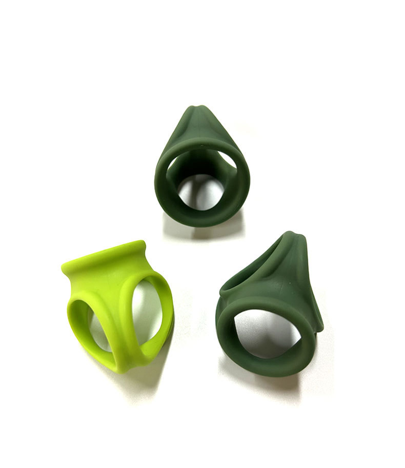 Silicone Chastity Cage Ring with Scrotum Stretcher for Delayed Ejaculation — detail image 6