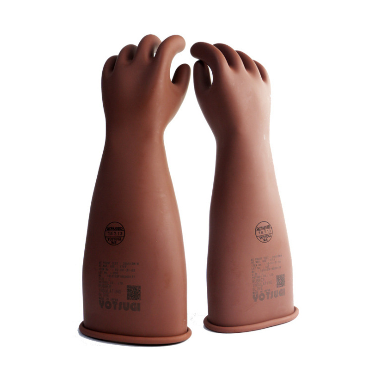 咖啡色YS101-32-04 高压绝缘手套尺码LL 经过品质质检 包邮