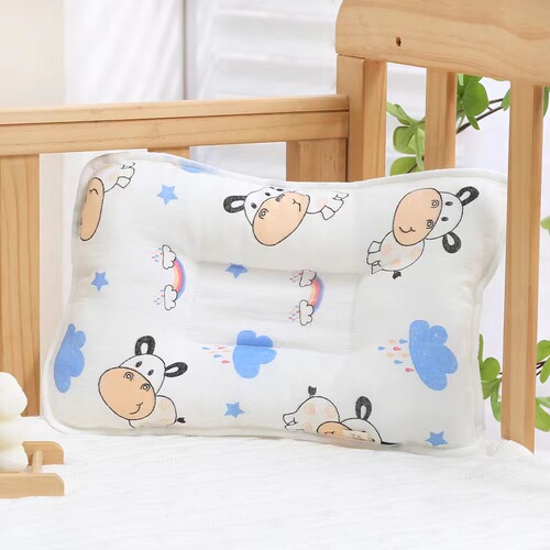 Factory Wholesale Newborn Shaping Pillow Washable Cotton Gauze Comfortable Anti-Tilting Baby Pillow Dropshipping