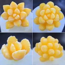 3D立体多肉造型蜡烛硅胶模具DIY香薰石膏手工巧克力翻糖装饰磨具