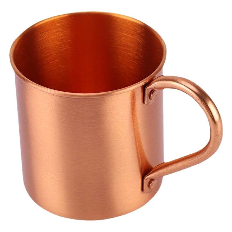 En stock transfronterizo taza de cobre puro europeo y americano taza de mula de Moscú mango directo fábrica de vidrio al por mayor cliente Copa de cobre rojo