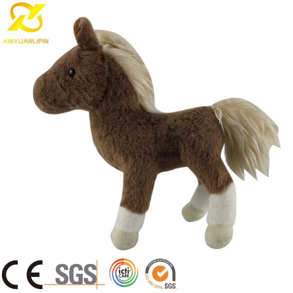 Cross-Border Export Horse Plush Toy, Horse Year Mascot, Brown Pony Doll, Customized with Drawings and Samples