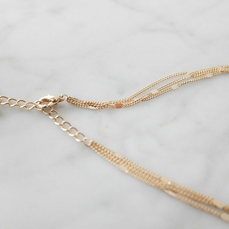 South Korean simple necklace multi-layer necklace personality temperament short clavicle chain