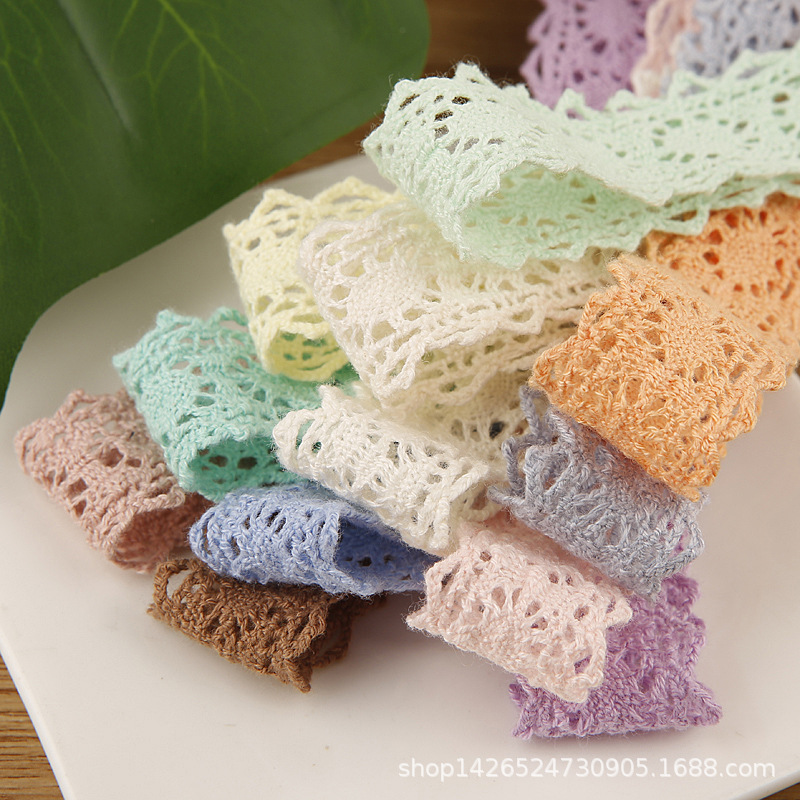 Lace hollow lace ribbon hair accessories diy materials clothing accessories lolita straw hat gift box flower packaging ribbon