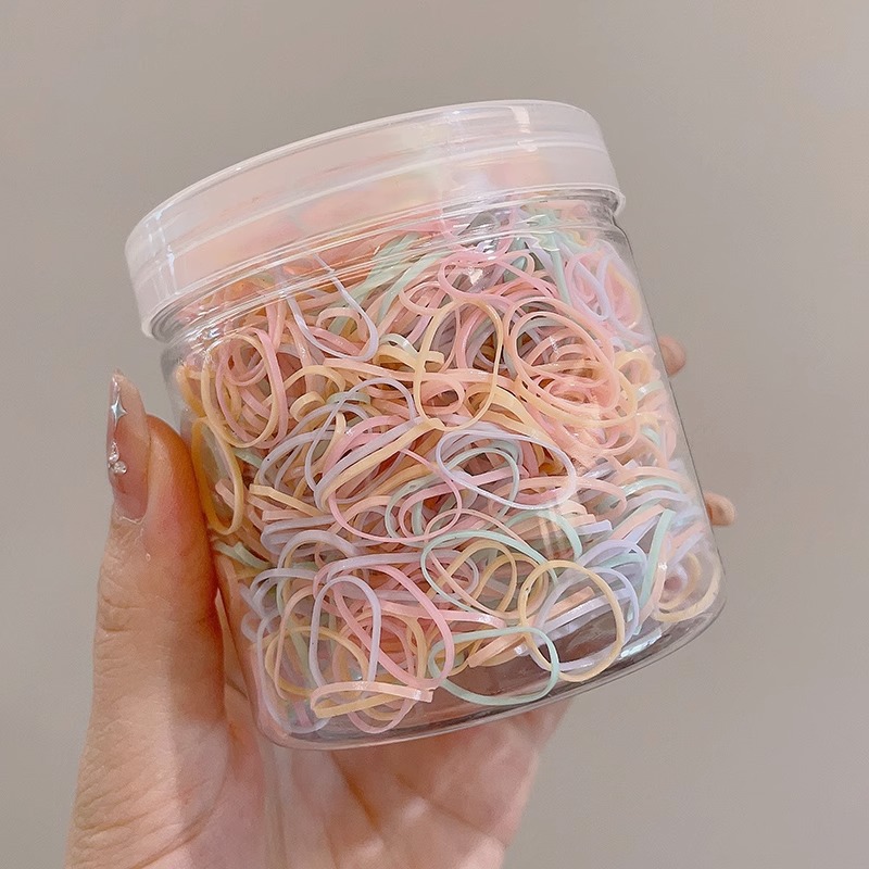 Anillo de cabello desechable correa de goma niñas no lastimar cabello pequeño viento fragante duradero delgado engrosar la cuerda de cabello anillo de cabello bolsa de adornamiento para el cabello