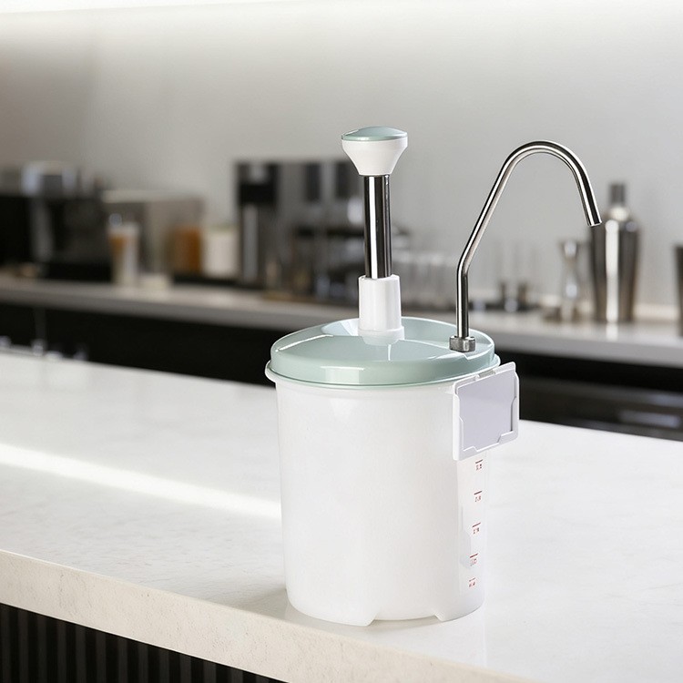 Jinde Round and Rectangular Juice Pump, Juice Dispenser, Press-Type Juice Extractor, Juice and Sauce Pressure Pump