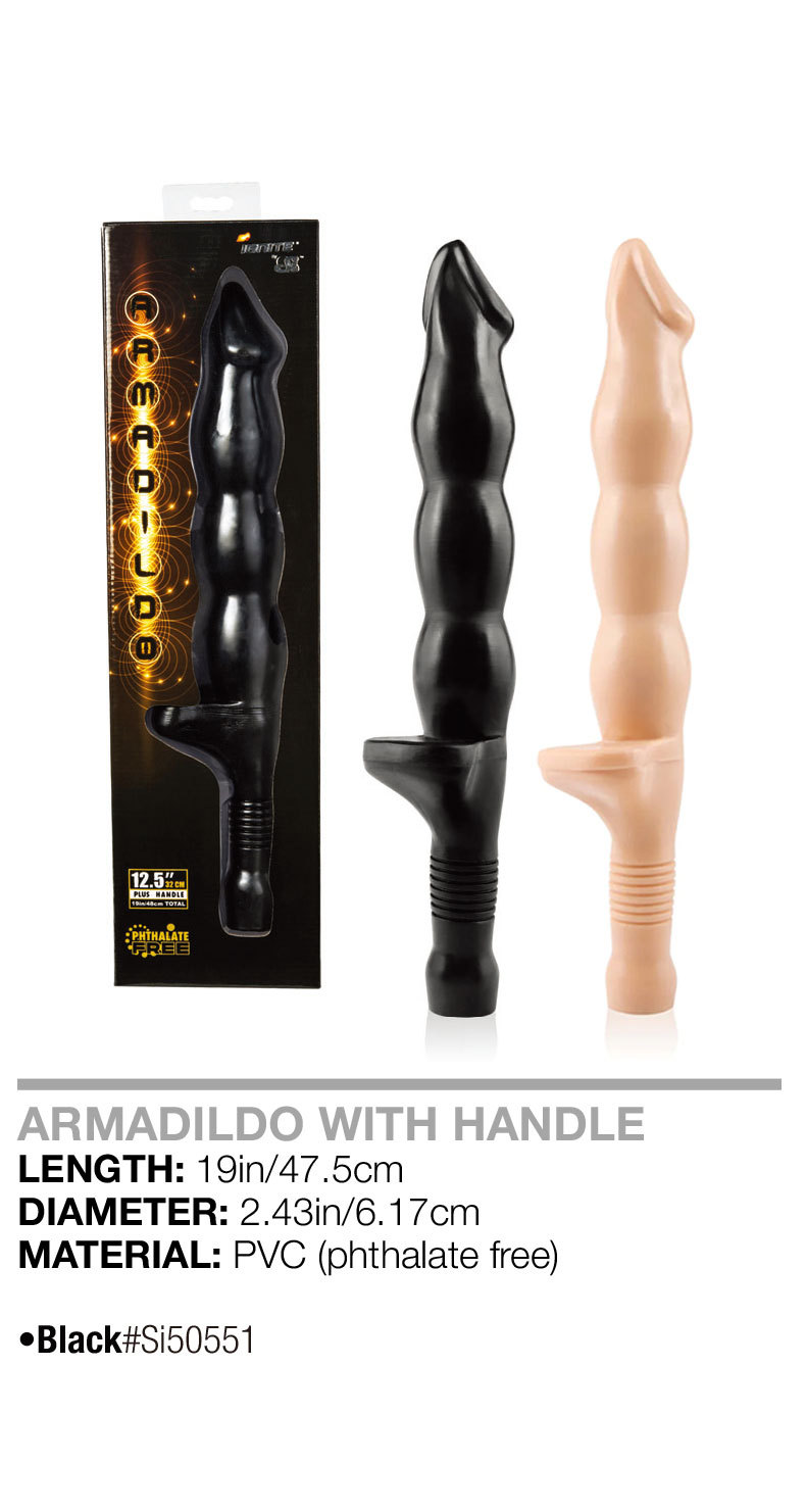 Caterpillar Sword Manual Anal Plug Durable PVC Black Adult Toy — detail image 1