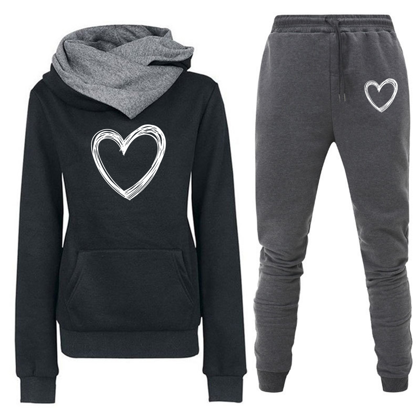 Comercio exterior transfronterizo Otoño e Invierno Nuevo traje de ropa deportiva con capucha y forro polar pantalones de suéter de mujer ropa de mujer al por mayor image 26