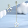 Net red with money S925 Five-pointed star tassels Earrings have more cash than can be accounted for Asymmetry Earrings originality Korean Edition fairy Earrings