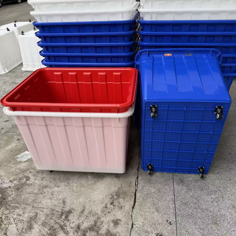 Thickened Turnover Box with Wheels, 400-Liter Water Tank, Workshop Transport Transfer Box, Clothing and Quilt Storage Box with Lid, Storage Box