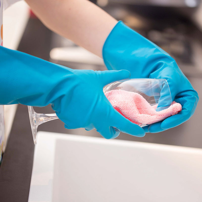 Hogar guantes de látex lavavajillas espesado cuatro estaciones al por mayor durable cocina lavado tazón impermeable ropa goma guantes del hogar