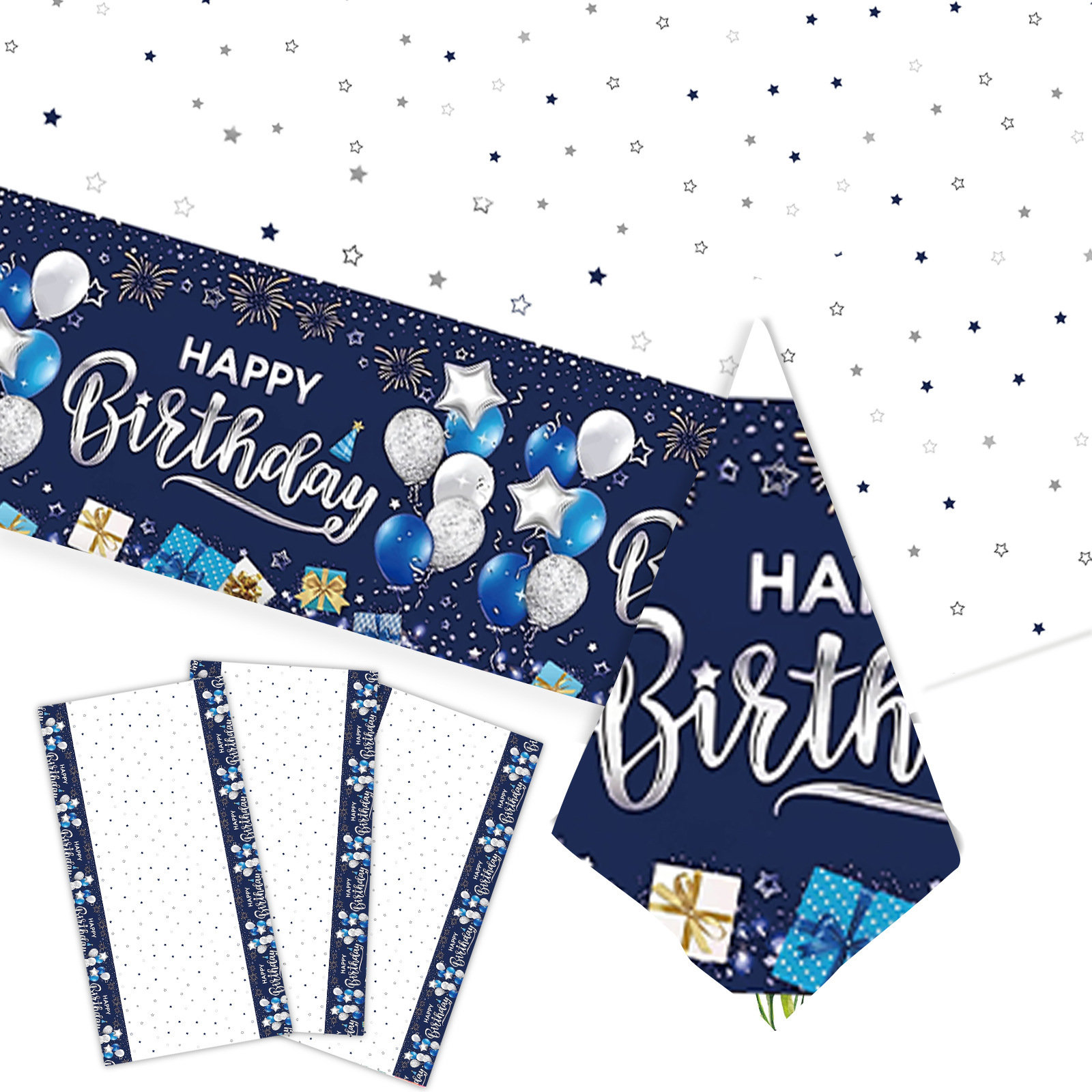 110g Weight Tablecloths Home Textiles & Decor Type Decorative Props Event & Party Supplies 1 Piece Quantity Party Occasion Plastic Material Birthday Festival Letter, Balloon Pattern Birthday Style Birthday Birthday Letter Balloon Plastic Party Decorative Props Tableware 1 Piece 3