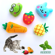 宠物用品工厂现货跨境猫薄荷水果动物毛绒玩具猫咪玩具自嗨猫玩具