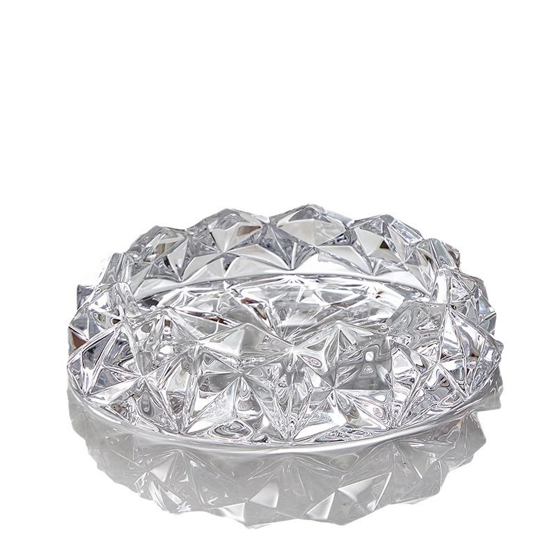 Manzana verde al por mayor cenicero de vidrio transparente hotel restaurante de cigarrillo de cristal gris de cigarrillo de cristal rosa de cigarrillo de cristal