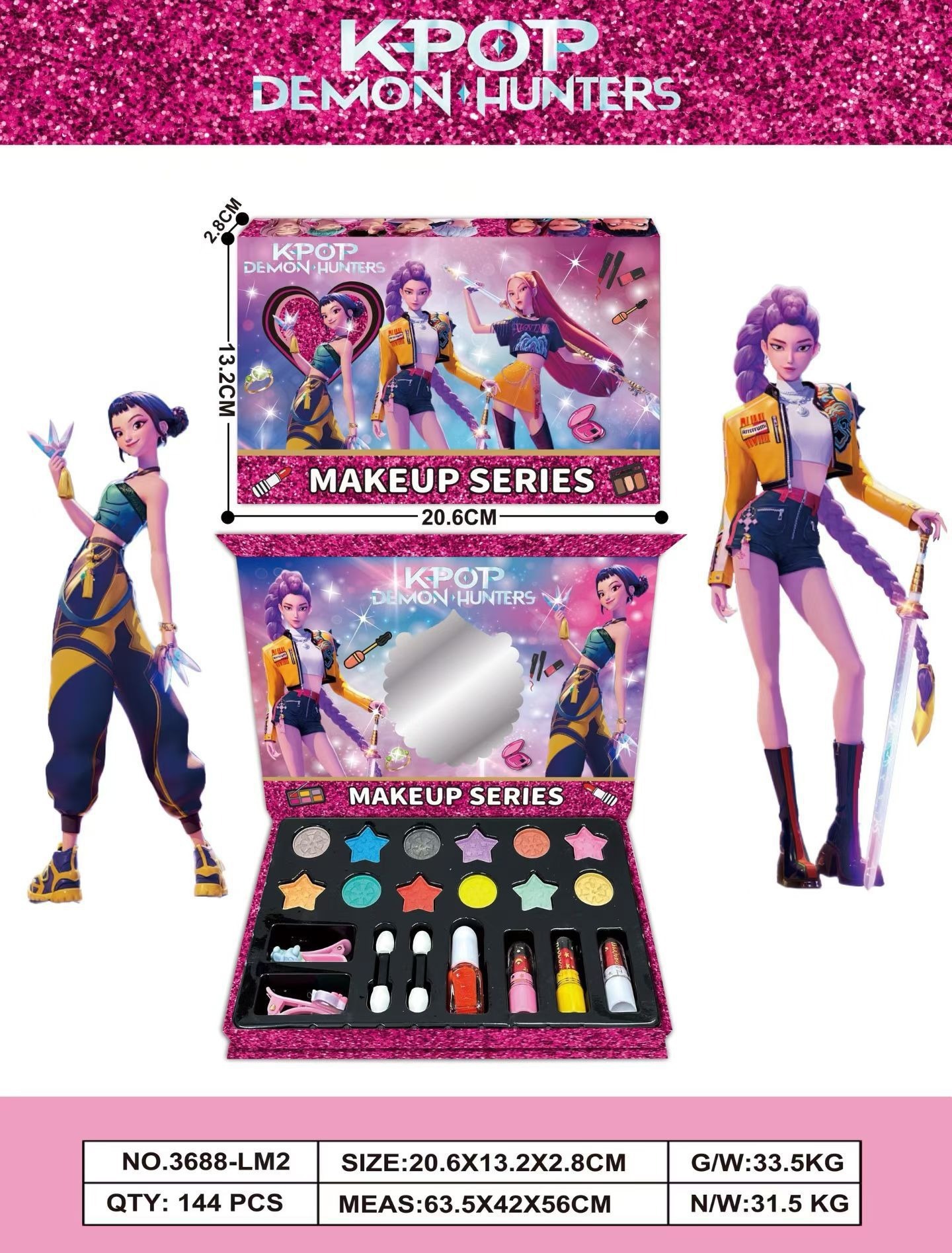 Set Portátil de Maquillaje de Juguete de Plástico, Portátil, para Juegos de Rol