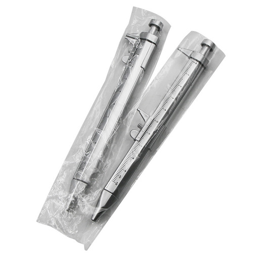 Plastic vernier caliper type ballpoint pen wholesale creative small gift student multi-purpose tool 0-100mm caliper