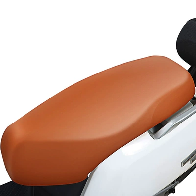 Battery car electric car seat cover waterproof sunscreen Yadi Emma bell motorcycle special seat cover four seasons universal (Electric car cushion) - size-universal-elastic-leather-cover-brown