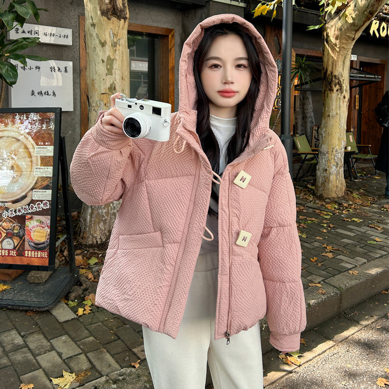 2025冬季新款羽绒棉服女短款洋气韩版宽松棉衣小个子加厚棉袄外套|undefined