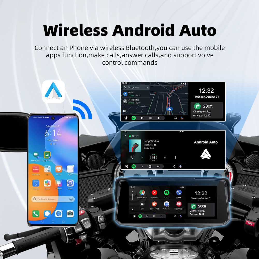New Products 6.86inch Motorcycle Carplay Portable Navigation Can Support Quick Release Bracket