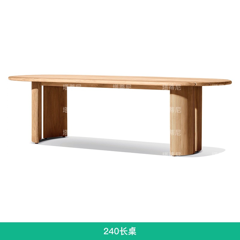 Mesa y sillas de madera maciza al aire libre Jardín al aire libre a prueba de agua y anticorrosión Mesa larga Hotel Villa patio terraza Mesa y sillas de teca protector solar