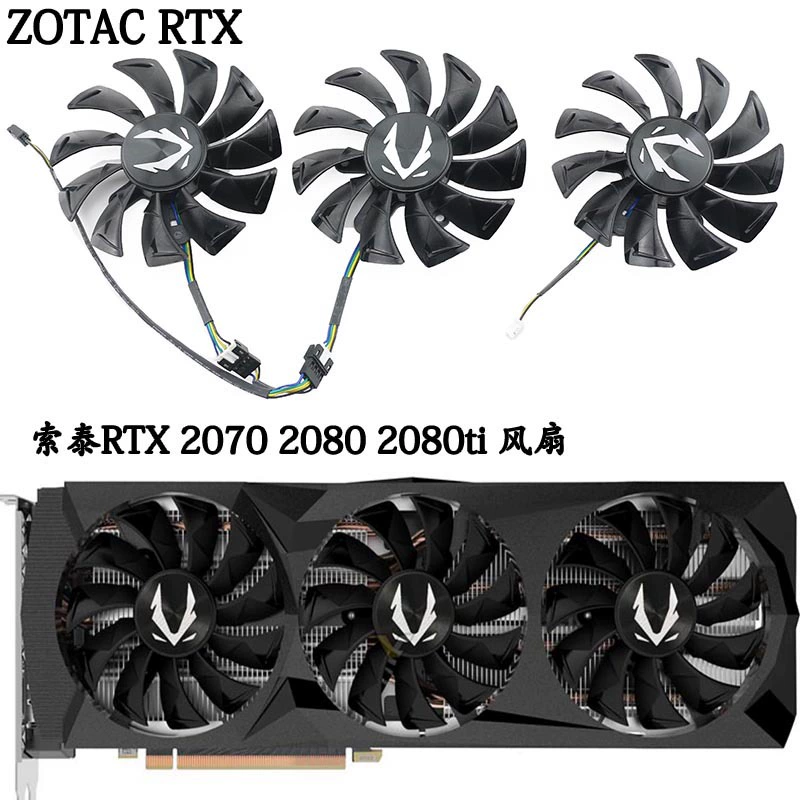 Подходит к ZOTAC/Sauda RTX 2070 2080 2080TI AMP версии видеокарты охлаждение вентилятор GA92S2U