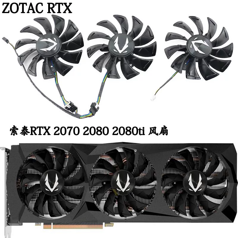 Подходит к ZOTAC/Sauda RTX 2070 2080 2080TI AMP версии видеокарты охлаждение вентилятор GA92S2U