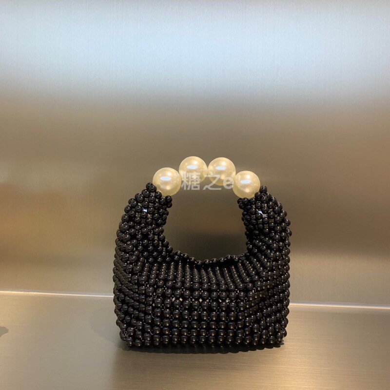 Real Manufacturer! Vintage French Pearl Bag, Socialite Handmade Beaded Handbag, Boston Clutch Bag