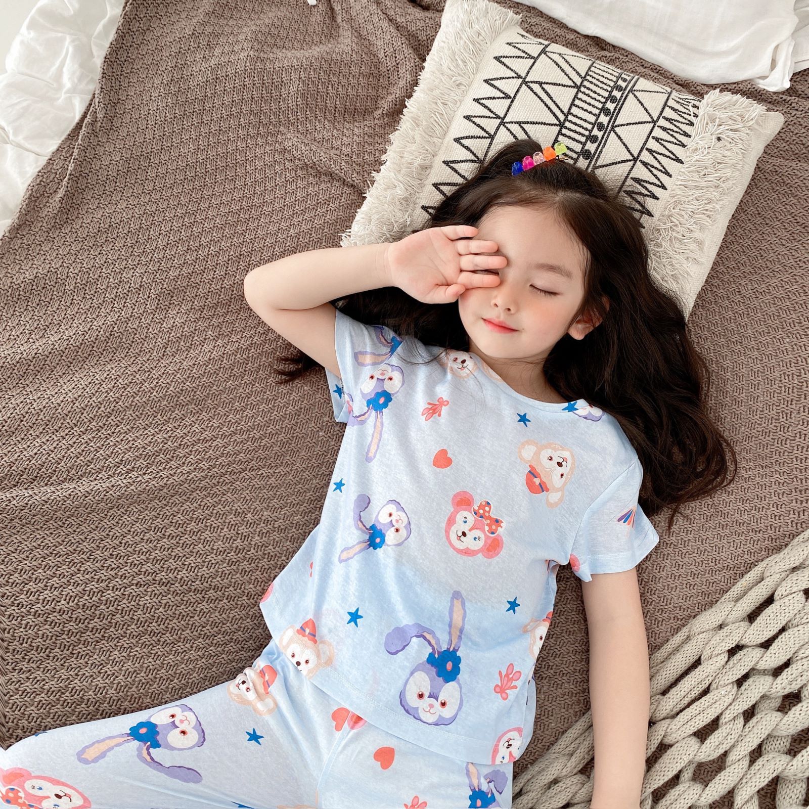 Summer wear new pattern Actress Terreau Home Furnishings pajamas girl Air conditioning service suit Snow Cotton Mosquito control