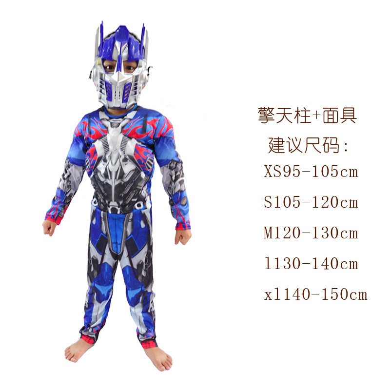 钢铁侠绿巨人蝙蝠侠美国队长万圣节儿童超级英雄演出服肌肉服装|undefined