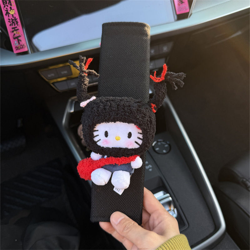 Funda Protectora de Hombro para Cinturón de Seguridad de Peluche para Auto image 1