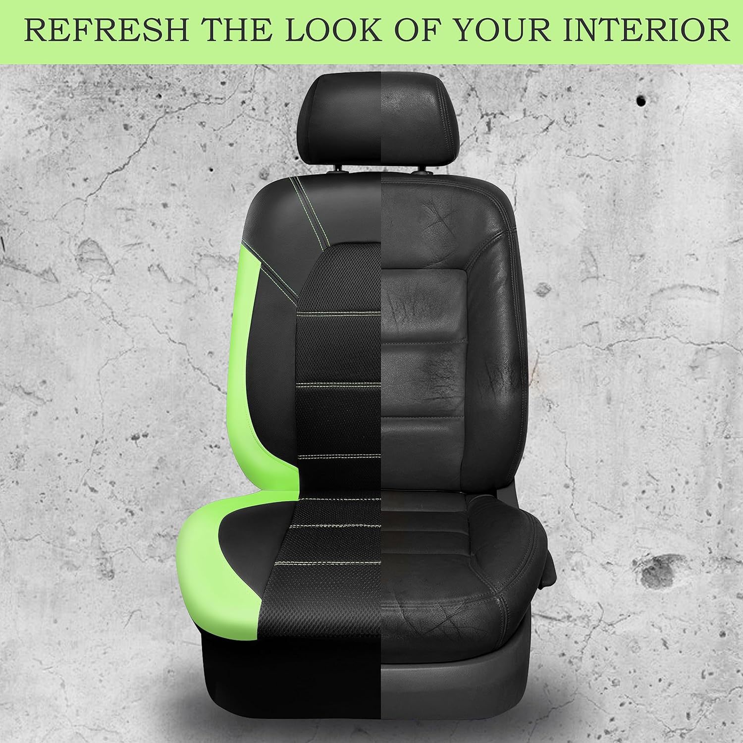 Cross-Border Temu Foreign Trade Car Seat Covers Single-Line Sandwich Leather Pu Leather Artificial Leather Export to Europe and America