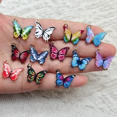 国境を越えた売れ筋のヨーロッパとアメリカのファッションジュエリーアクセサリー diy 合金ドリップオイルカラフルな蝶のアクセサリーシングルペンダントジュエリーアクセサリー