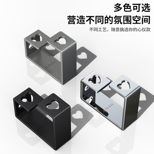 Hole-free washbasin rack wall-mounted stainless steel washbasin storage rack bathroom basin hook sticky hook hanging washbasin
