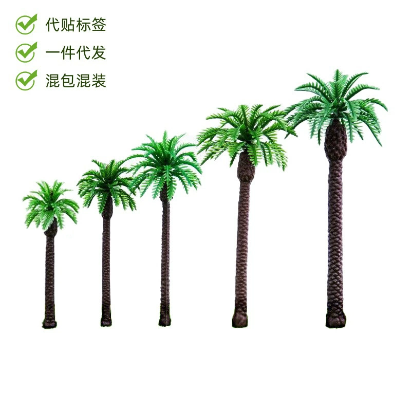 Мини-модель кокосовая пальма микро-ландшафтная сцена украшение DIY кокосовая пальма здание песочницы ручной работы маленький древесный материал