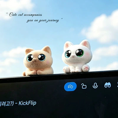 Car decoration cute lying cat figurine cartoon doll car dashboard screen display decorative ornament