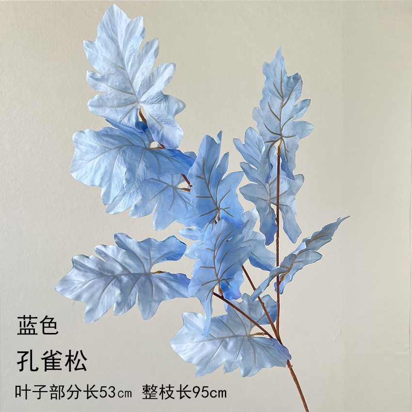 Flor azul cielo flor de bodas flor de seda flor de bodas flor de decoración de flor de vestíbulo flor de techo suave