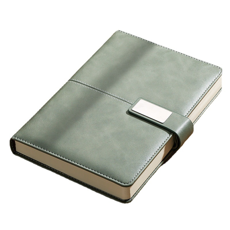 Engrosada Oficina de cuaderno de negocios Bloc de notas de cuero suave A5 de alta apariencia diario reunión libro de grabación caja de regalo traje