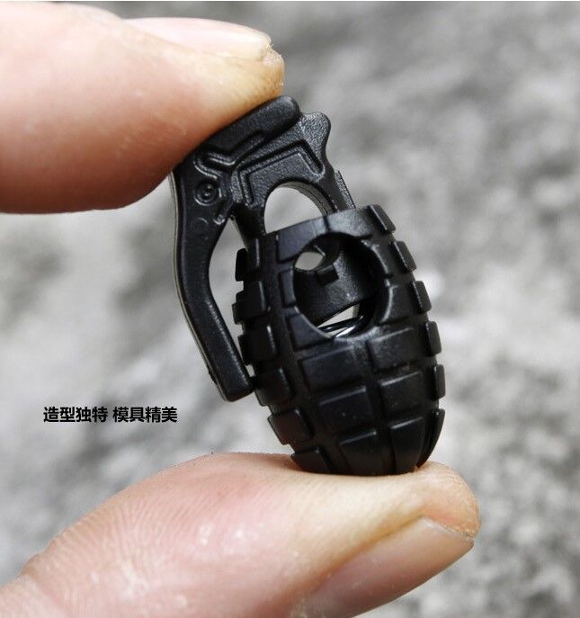 户外装备手雷型束鞋带防滑扣 远足配件便捷型登山鞋带扣收紧绳夹