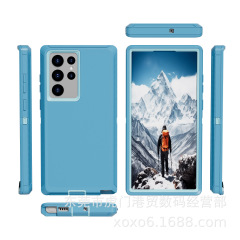 Samsung S22Ultra ロボットに適した 3 つの耐性のある携帯電話ケース、落下防止アーマーケース、SAMSUNG S22U 保護カバー