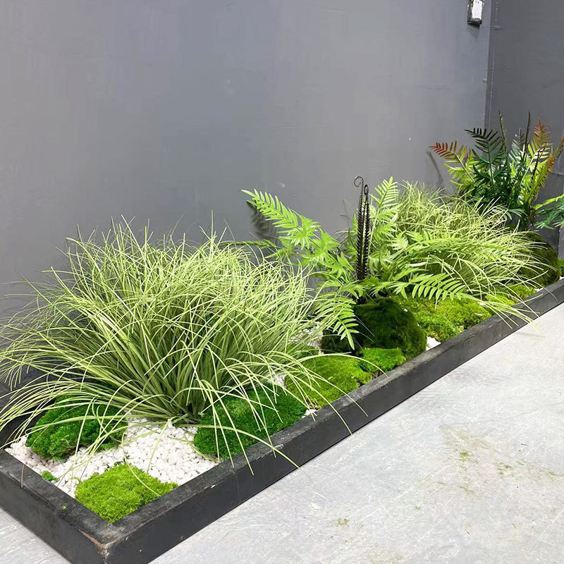 仿真蒲草假苔藓假草坪草皮植物墙造景微景观绿植装饰造景盆景铺面