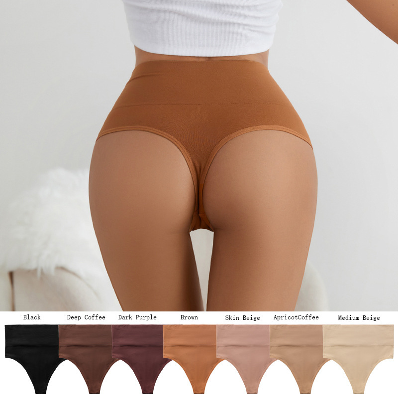 Cross-border special high waist plus size seamless comfortable breathable sexy T-shaped underwear pure cotton crotch skin-friendly women's thong