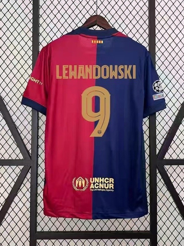 2425 バルセロナ ホーム ジャージ No. 19 ヤマール サッカー ジャージ No. 8 ペドリ 6 ガビ No. 9 レヴァーン プリント|undefined