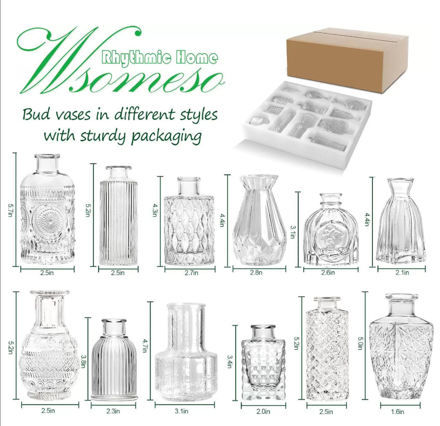 Fábrica a medida de vasos de vidrio europeos en el viento de alto valor de decoración de escritorio botella de fragancia pequeña botella de alta calidad
