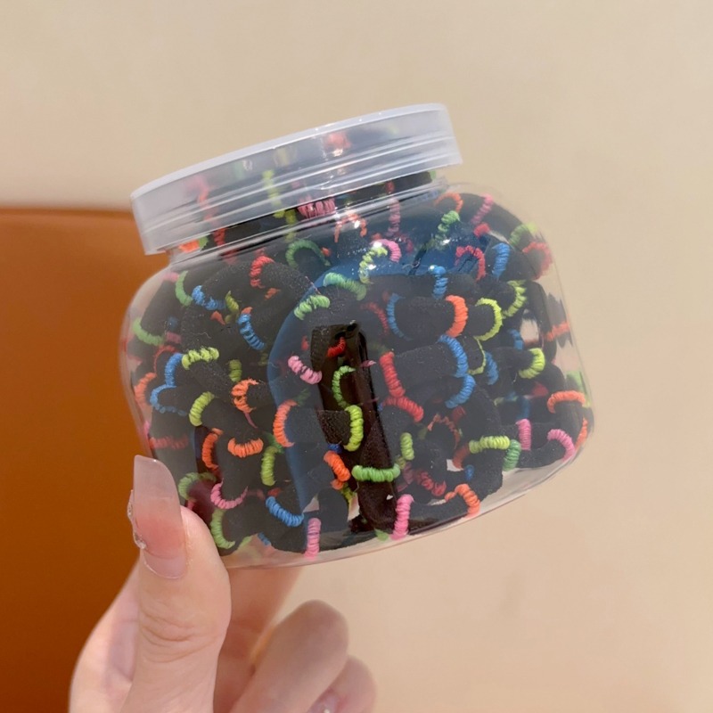 Niños de color pulgar de alta elasticidad anillo de pelo para niñas bebés no lesionan el cabello de cabello de cola de caballo